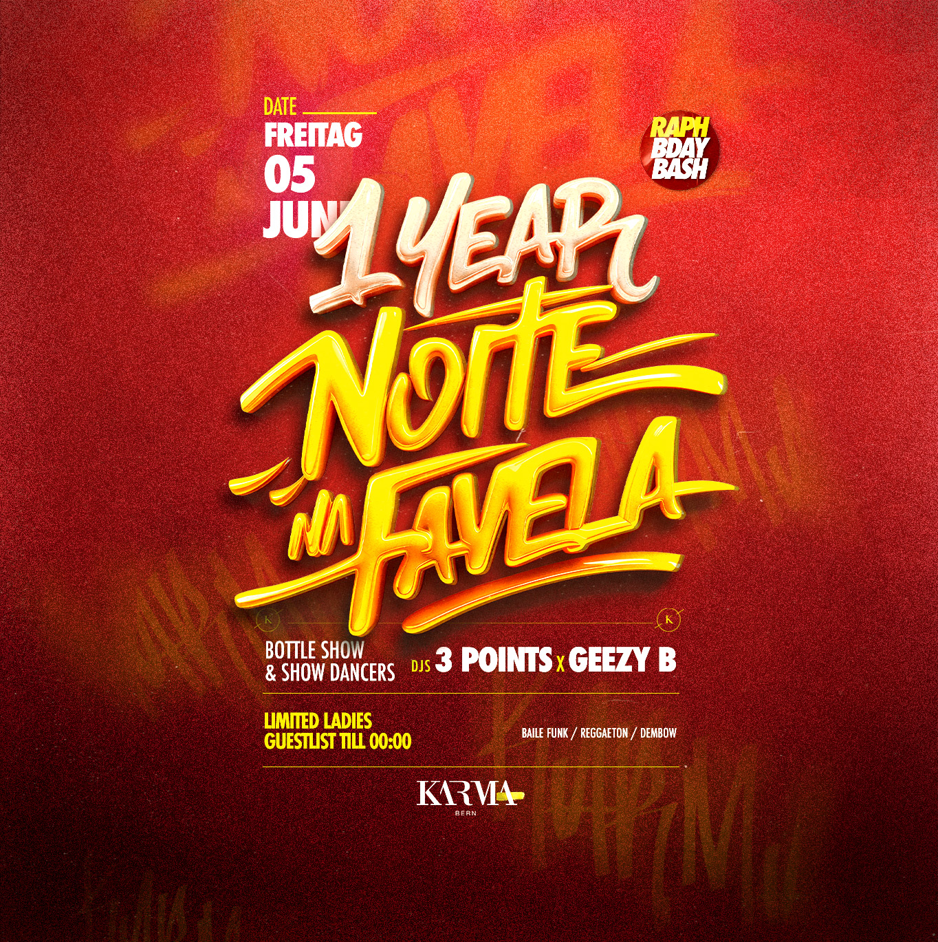 1 year noite na favela